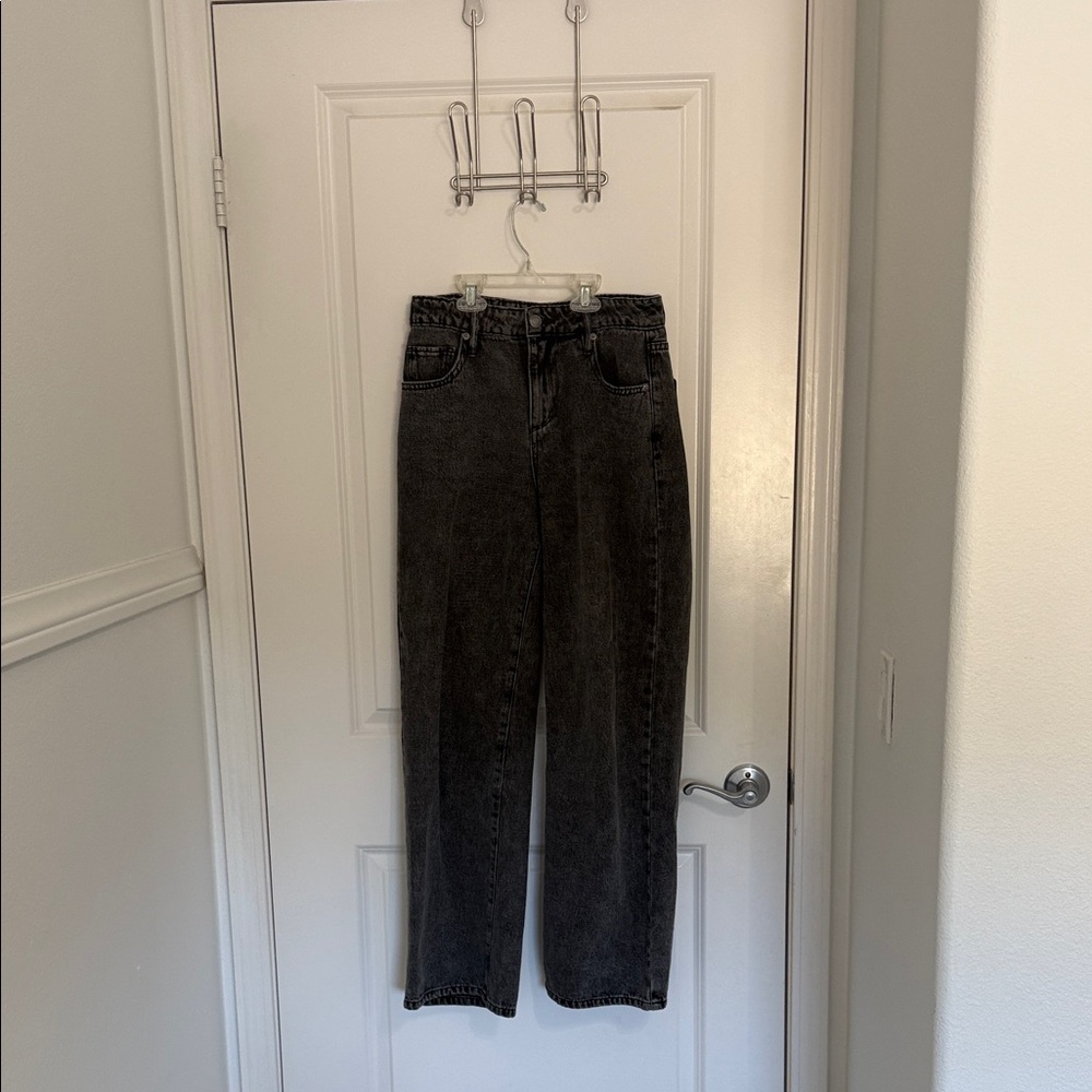 RSQ Women's Dark Gray/Black Straight Leg BaggyJeans